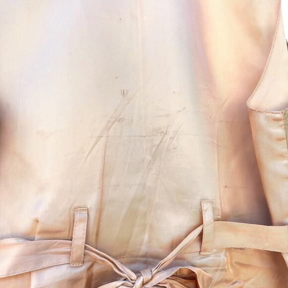 Vintage Y2K Karen Kane Silk Vest Striped Menswear Preppy Waistcoat Medium 90s - Picture 9 of 9